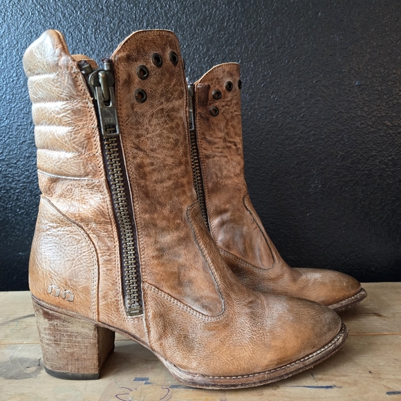 Rare BedStu Cobbler Series OnRush Tan Rustic Boots 9.5 - Picture 2 of 11